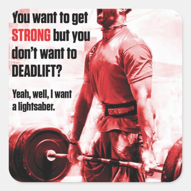 Motivaitonal Fitness Gym Square Sticker (Front)