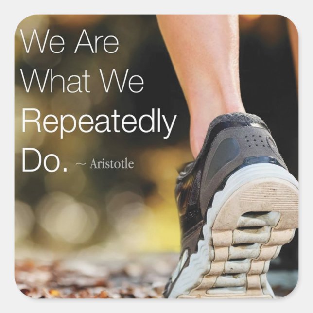 Motivaitonal Fitness Gym Square Sticker (Front)