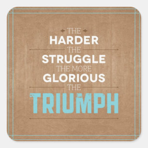 Motivaitonal Fitness Gym Square Sticker