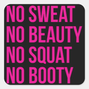 Motivaitonal Fitness Gym Square Sticker