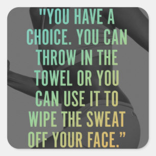 Motivaitonal Fitness Gym Square Sticker