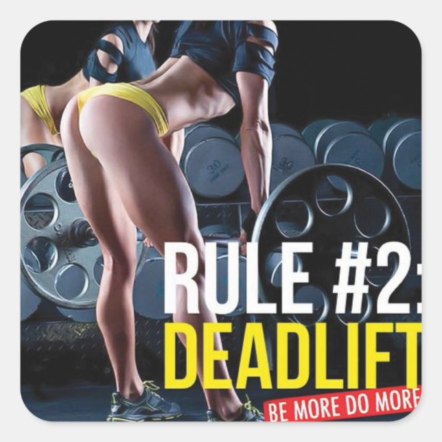 Motivaitonal Fitness Gym Square Sticker (Front)