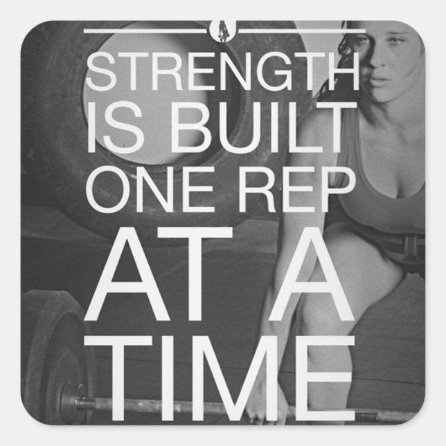 Motivaitonal Fitness Gym Square Sticker (Front)