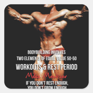 Motivaitonal Fitness Gym Square Sticker