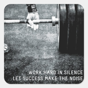 Motivaitonal Fitness Gym Square Sticker