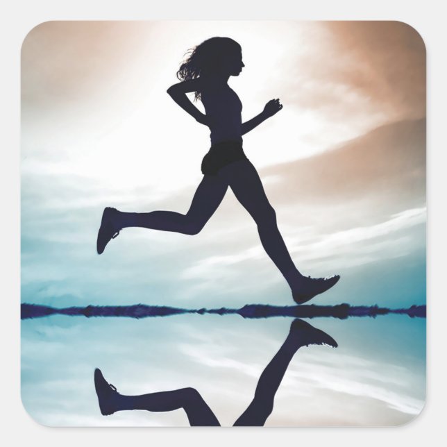 Motivaitonal Fitness Gym Square Sticker (Front)