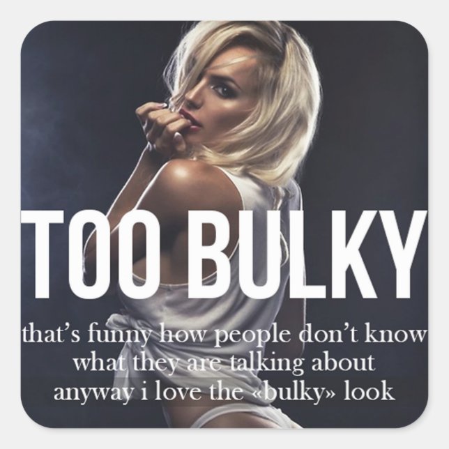 Motivaitonal Fitness Gym Square Sticker (Front)