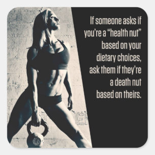 Motivaitonal Fitness Gym Square Sticker