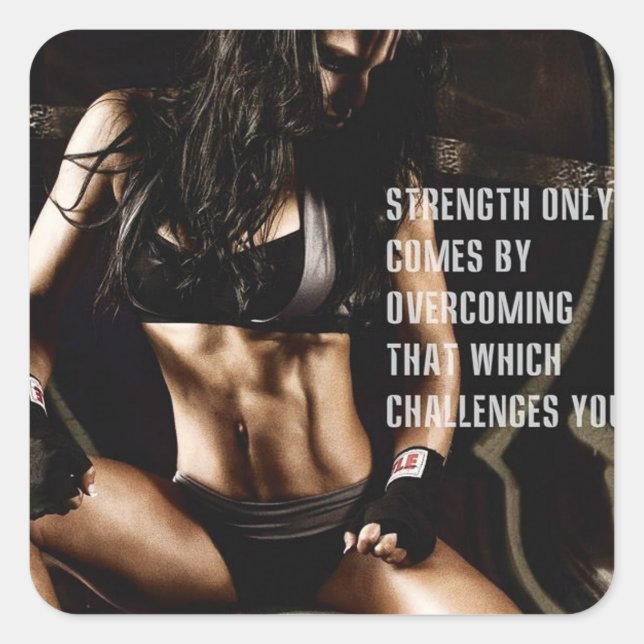 Motivaitonal Fitness Gym Square Sticker (Front)