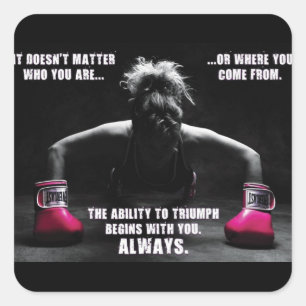 Motivaitonal Fitness Gym Square Sticker