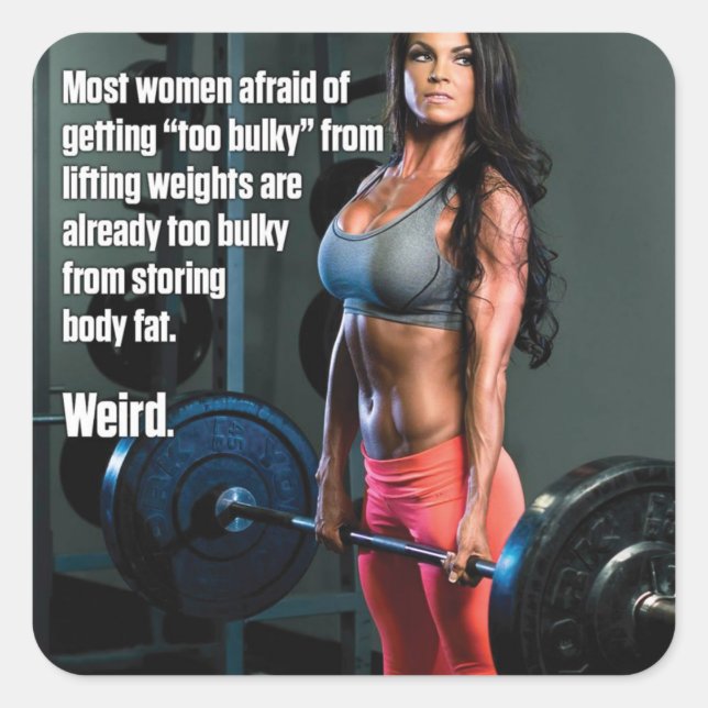 Motivaitonal Fitness Gym Square Sticker (Front)