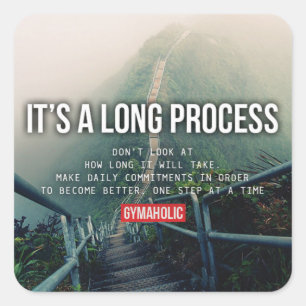 Motivaitonal Fitness Gym Square Sticker