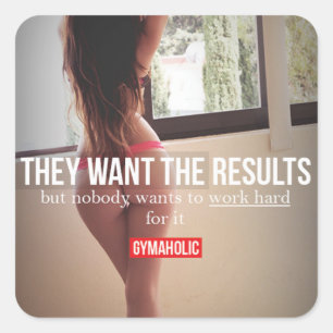 Motivaitonal Fitness Gym Square Sticker