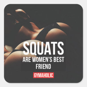 Motivaitonal Fitness Gym Square Sticker