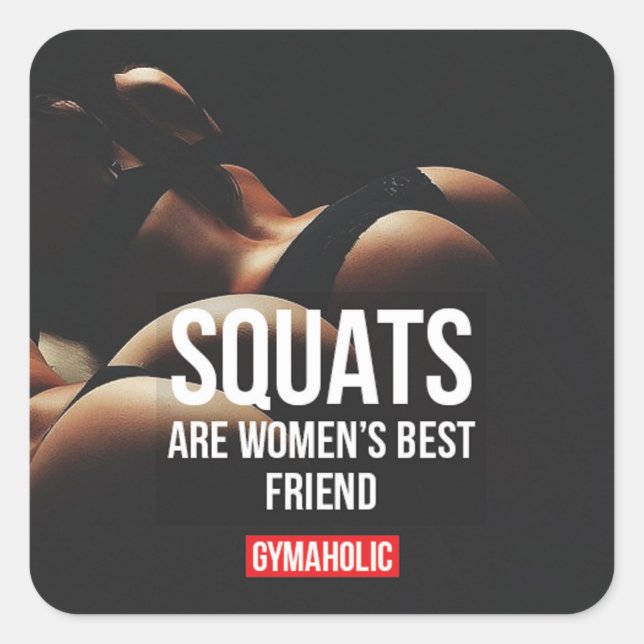 Motivaitonal Fitness Gym Square Sticker (Front)