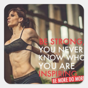 Motivaitonal Fitness Gym Square Sticker