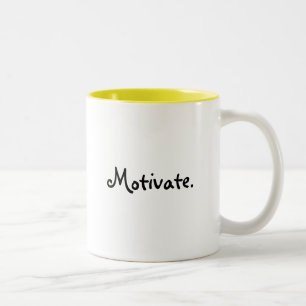 Motivate. Don't procrastinate. Two-Tone Coffee Mug