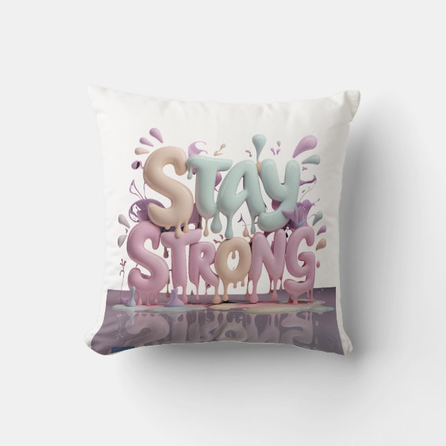motivate stay strong cushion (Front)