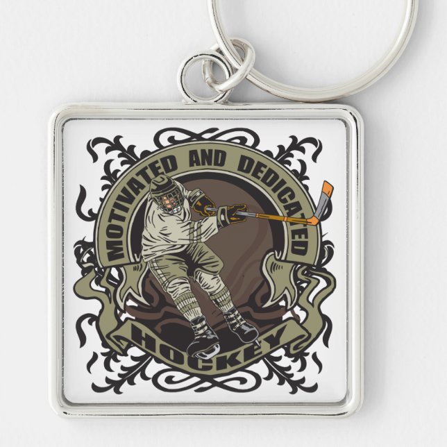 Motivated Hockey Key Ring (Front)