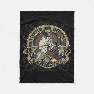 Motivated Lacrosse Fleece Blanket