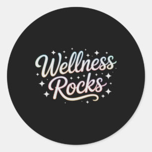 Motivated Wellness Rocks Ot Yoga Group Pta Fitness Classic Round Sticker