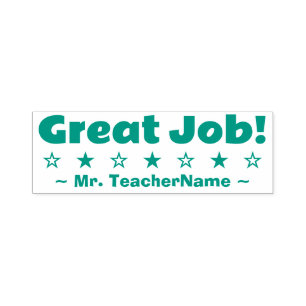 Motivating "Great Job!" Instructor Rubber Stamp