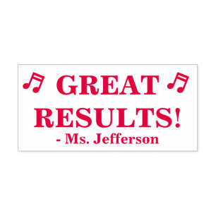 Motivating "GREAT RESULTS!" Tutor Rubber Stamp