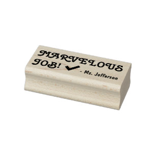 Motivating "MARVELOUS JOB!" Teacher Rubber Stamp