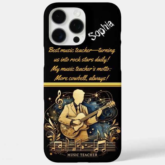 Motivating Music Teacher Inspires Students Case-Mate iPhone Case (Back)