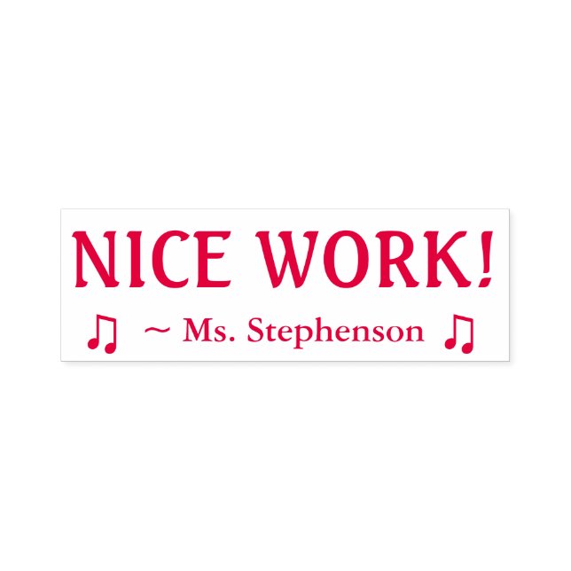 Motivating "NICE WORK!" Marking Rubber Stamp (Design)