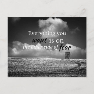 Motivating Positive Quote: Everything you want... Postcard