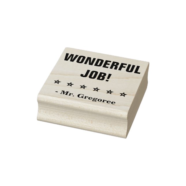 Motivating "WONDERFUL JOB!" Teacher Rubber Stamp (Stamp)