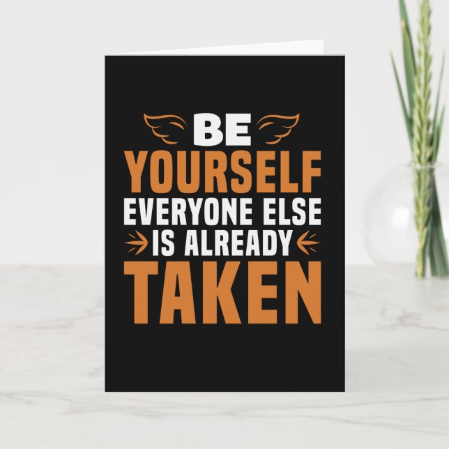 Motivation - Be Yourself Card (Front)