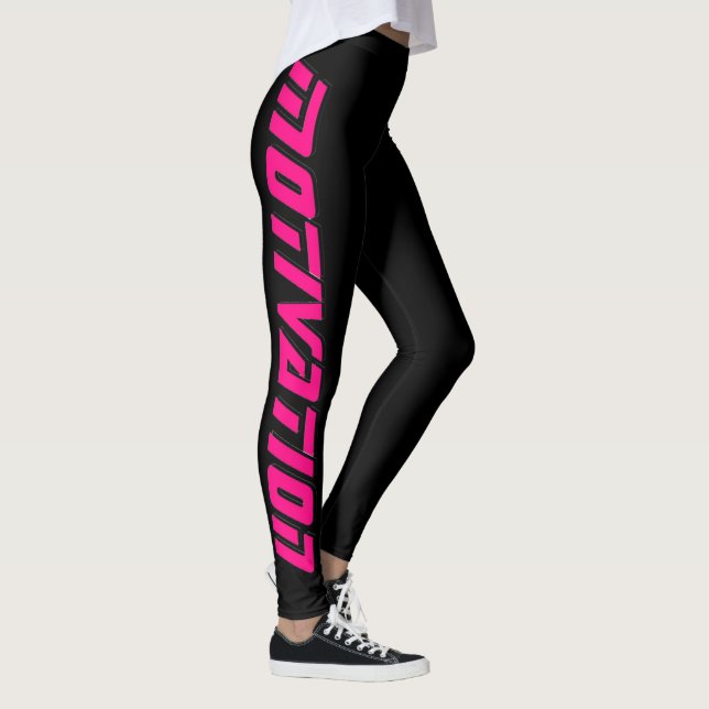 "MOTIVATION" black leggings (Right)