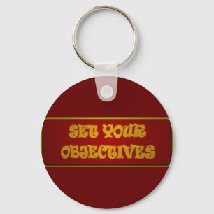 Motivation career work design with text key ring