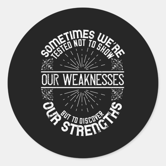 Motivation - Discover Our Strengths Classic Round Sticker (Front)