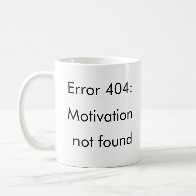 Motivation Error – Tech Mood Mug (Left)