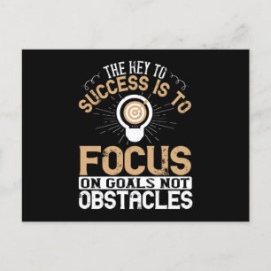 Motivation -Focus On Goals Not Obstacles Postcard