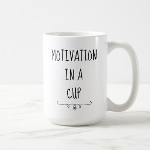 Motivation in a Cup with Heart Coffee Mug