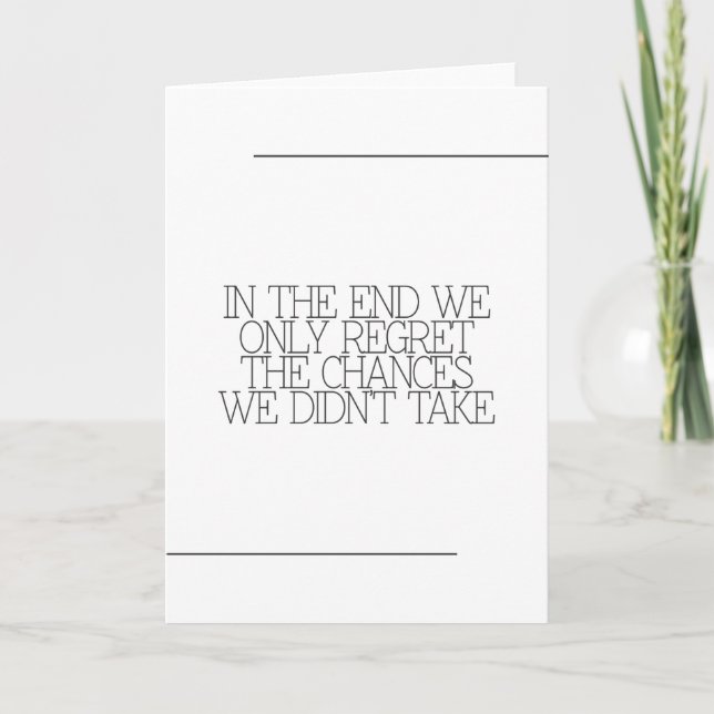 Motivation, inspiration, words of wisdom. quotes card (Front)