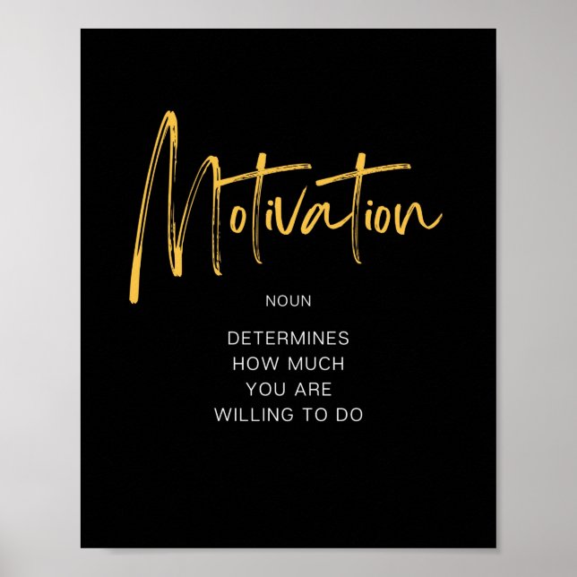 Motivation Inspiring Quote Poster (Front)