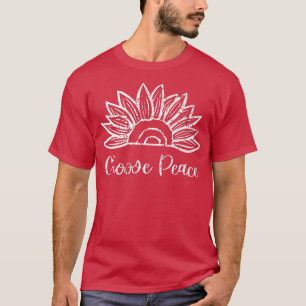 Motivation Kindness Sunflower Choose Peace Design T-Shirt