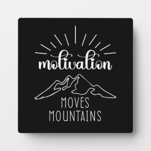 Motivation Moves Mountains, Hustle Success Gym Plaque