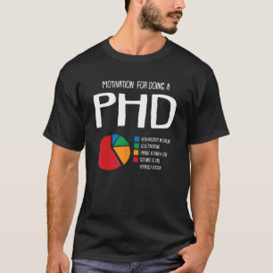 Motivation PHD Funny PH.D Chart Grad Candidate Stu T-Shirt