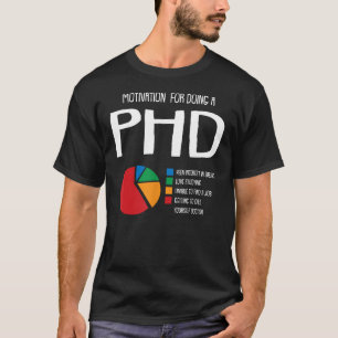 Motivation PHD Funny PH.D Chart Grad Candidate Stu T-Shirt