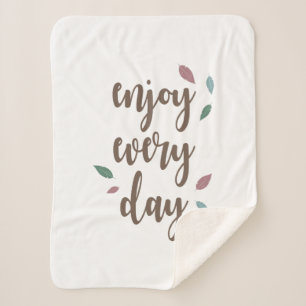 Motivation quote calligraphy text  sherpa blanket