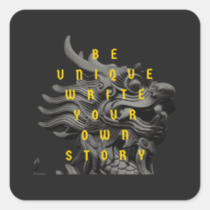  Motivation Quote Modern and Positive Text    Square Sticker