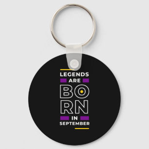Motivation Quote Stylish Those Born In September Key Ring