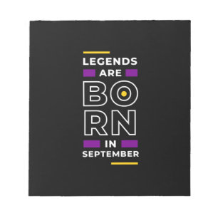 Motivation Quote Stylish Those Born In September  Notepad