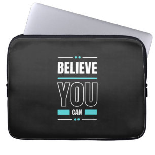Motivation Quote Trendy and Positive Text Laptop Sleeve